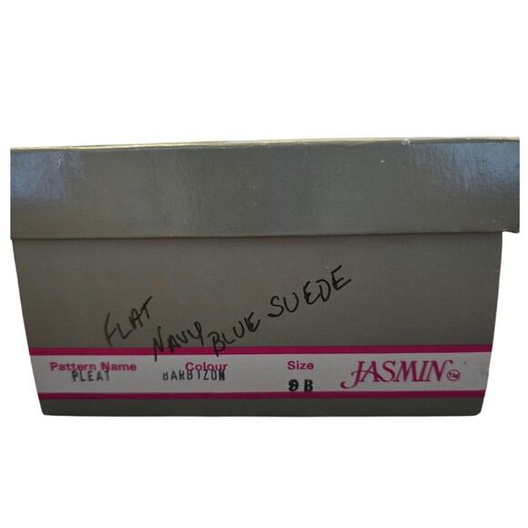 Jasmin Blue Suede Low‎ Heel Pleated Toe Size 9M NiB - Picture 8 of 8